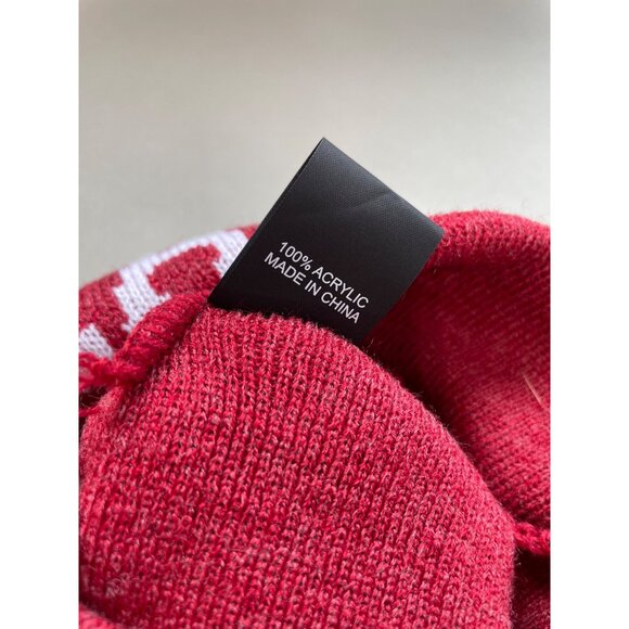 Zephyr Alabama Hitch Beanie Hat OS Cozy Knit Acrylic Red White Gray Outdoor NEW - Picture 5 of 5